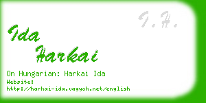 ida harkai business card